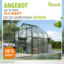 Vitavia Gewächshaus Diana 5000 4mm HKP BxTxH 264x195x255cm 5m² Alu smaragd