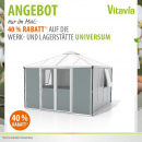 Vitavia Gerätehaus Lagerraum UNIVERSUM BxTxH 317x322x265cm 10,2m² Alu eloxiert