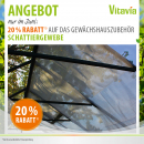 Vitavia Schattiergewebe aus PE, LxB 259x183cm weiß, inkl. Befestigung