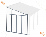 Palram-Canopia Seitenwand für Terrassenüberdachung Serie 3m Tiefe, anthrazit
