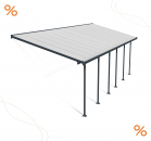 Palram-Canopia Terrassenüberdachung Feria 3x8 anthrazit TxB 295x850cm 8mm HKP