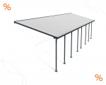 Palram-Canopia Terrassenüberdachung Feria 3x12.76 anthrazit 295x1276cm 8mm HKP