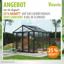 Vitavia Gewächshaus Zeus Comfort 8100 16mm HKP 258x316cm schwarz