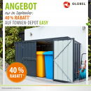 Globel Metall 3 Tonnen-Depot EASY 73 BxTxH 236x101x131cm 2,21m² Anthrazit