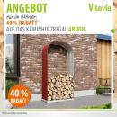 Vitavia Kaminholzregal Ardor 401 BxTxH 99x40x200cm HOCH, Rubin