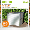 Vitavia Komposter Tami BxLxH 99x99x87cm Zinkalume® blank/alu