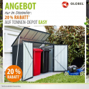 Globel Metall 3 Tonnen-Depot EASY 73 BxTxH 236x101x131cm 2,21m² Anthrazit