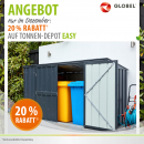 Globel Metall 2 Tonnen-Depot EASY 53 BxTxH 174x101x131cm 1,62m² Anthrazit