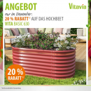 Vitavia Hochbeet Vita 630 Basic BxL 82x162cm Höhe 63cm Zincalume® rubin