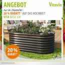 Vitavia Hochbeet Vita 630 Basic BxL 82x162cm Höhe 63cm Zincalume® schwarz