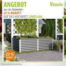 Vitavia Hochbeet Linus 630 BxTxH 96x188x63cm, Zincalume® granit/alu