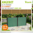 Vitavia Hochbeet Linus 858 BxTxH 96x188x86cm Zincalume® seegras/schwarz