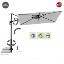 Doppler ACTIVE Pendel Green Edition City Rechteckiger Balkonschirm 240x135cm hellgrau