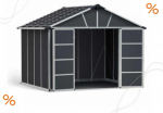 Palram-Canopia Gerätehaus YUKON 11x9 BxTxH 332x271x252cm 9m² + Boden WPC
