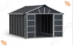 Palram-Canopia Gerätehaus YUKON 11x13.1 BxTxH 332x393x252cm + Boden WPC