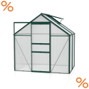 Vitavia Gewächshaus Comet 2500 4mm HKP BxTxH 195x131x197cm 2,5m² Alu smaragd