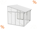 Palram-Canopia Kaltwintergarten San Remo 3x3 Terrassenüberdachung Weiss 277x314cm