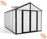AKTION Vitavia Gewächshaus Zeus Comfort 10000 10mm HKP 258x391cm schwarz