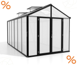 AKTION Vitavia Gewächshaus Zeus Comfort 11900 10mm HKP 258x465cm schwarz