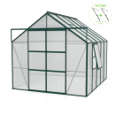 AKTION Vitavia Gewächshaus Jupiter 8300 257x32 HKP 4mm Alu smaragd + 2 Dachlüfter gratis