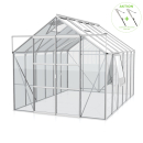 AKTION Vitavia Gewächshaus Jupiter 9900 257x383 ESG Glas Alu eloxiert + 2 Dachlüfter gratis