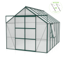 AKTION Vitavia Gewächshaus Jupiter 9900 257x383 HKP 6mm Alu smaragd + 2 Dachlüfter gratis