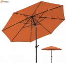 Schneider Alu/Stahl Kurbelschirm Adria 300cm Knicker Stock 48mm PES terracotta