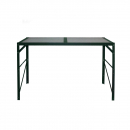 Vitavia Aluminiumtisch 1 Ablage 16mm HKP BxTxH 121x54x76cm Alu smaragd