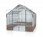 Vitavia Gewächshaus Cassandra 8300 BxT 257x323cm ESG Alu eloxiert Sockel Herbstlaub