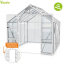 Vitavia Gewächshaus Olymp 8300 257x324cm ESG Glas eloxiert + Fundamentsrahmen