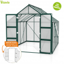 Vitavia Gewächshaus Olymp 8300 257x324cm HKP 6mm smaragd + Fundamentsrahmen