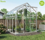 SET Vitavia Gewächshaus Orion 5000 ESG Glas 202x257cm eloxiert + Fundamentsrahmen