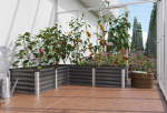 Vitavia Hochbeet Linus IN&OUT 401 M BxLxH 185x185x40cm Eckig granit/alu