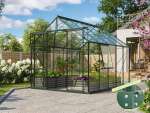 SET Vitavia Gewächshaus Jupiter 8300 ESG Glas 257x321 smaragd + Fundamentsrahmen