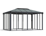 Palram-Canopia geschlossener Aluminium Pavillon LEDRO 4300 3x4.3m 10x14 Polycarbonat/Acryl