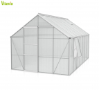 AKTION Vitavia Gewächshaus Meridian 1 11500 257x445 4mm HKP Alu eloxiert + 2 Dachlüfter