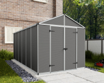 Palram-Canopia Gerätehaus RUBICON 8x15 BxT 237x452cm 10m² Polycarbonat 10mm grau