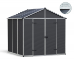 Palram-Canopia Gerätehaus RUBICON 8X8 BxT 237x227cm 5,4m² Polycarbonat 10mm grau