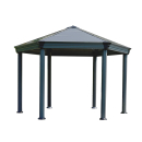 Palram-Canopia Pavillon Roma Hexagonal 414x359cm 6mm HKP 14,9m ² Alu grau