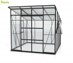 Vitavia Gewächshaus Playa 7600 ESG/HKP 292x258cm 7,6m² schwarz inkl. Fundament