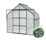 AKTION SET Gewächshaus Diana 5000 4mm HKP 264x195cm smaragd + Fundamentsrahmen