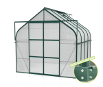 AKTION SET Gewächshaus Diana 6700 4mm HKP 264x258cm smaragd + Fundamentsrahmen