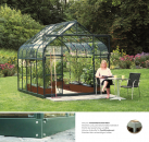 SET Vitavia Gewächshaus Diana 8300 ESG BxT 264x321cm smaragd + Fundamentsrahmen
