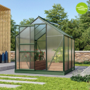 SET Vitavia Gewächshaus Venus 3800 195x195cm 4mm HKP smaragd + Fundamentsrahmen