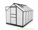 SPARSET Vitavia Gewächshaus Venus 6200 195x321 4mm HKP schwarz + Fundamentrahmen