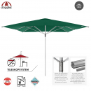 Doppler Marktschirm Telestar 400x400cm Teleskop mit Windventil Gastro Dunkelgrün