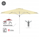 Doppler Marktschirm Telestar 500cm Teleskop Gastro mit Windventil Natur