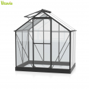 Vitavia Gewächshaus Triton 2500 ESG Glas BxT 198x131 schwarz + Fundamentsrahmen