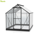 Vitavia Gewächshaus Triton 5000 ESG Glas BxT 198x256cm schwarz + Fundamentsrahmen