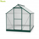 Vitavia Gewächshaus Triton 5000 4mm HKP BxT 198x256cm smaragd + Fundamentsrahmen